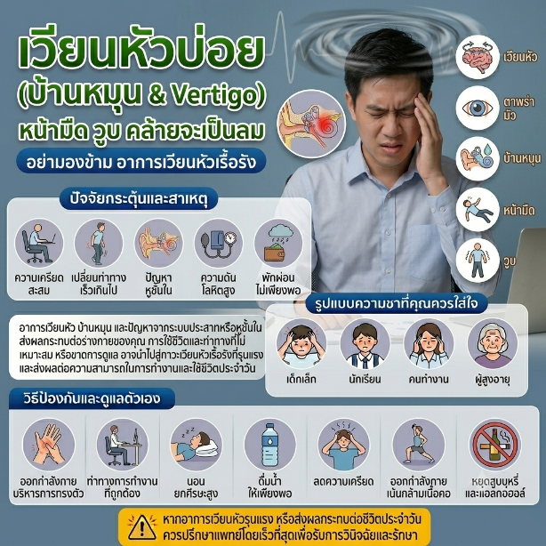 เวียนหัวบ่อย หน้ามืด บ้านหมุน